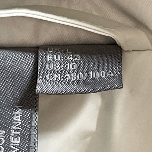 Sweaty Betty Alps Ski Jacket Womens L White Duck Down Puffer Belted Waterproof - Picture 6 of 9